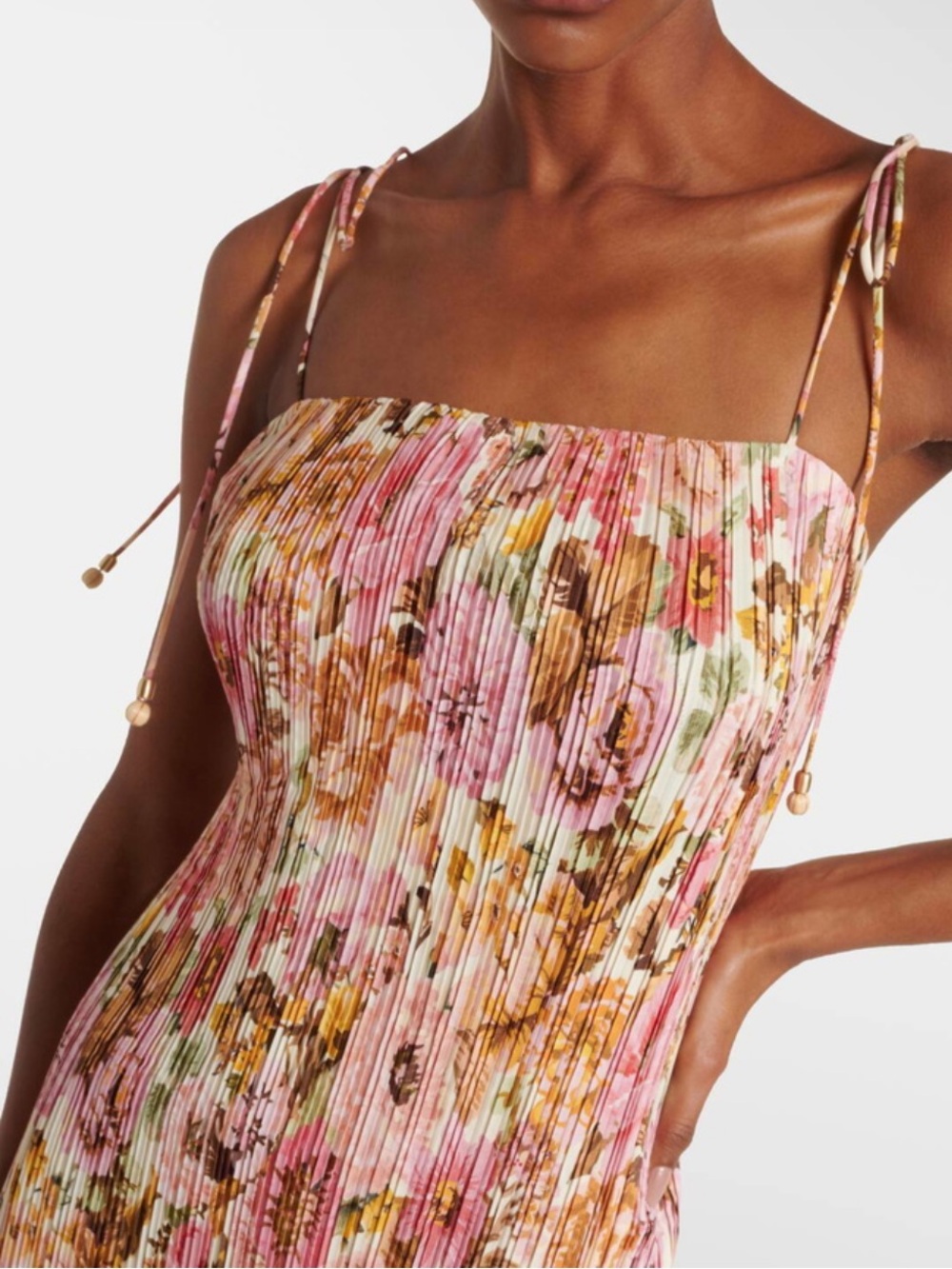 Zimmermann Golden Pleated floral slip dress, size 3, NWT - Picture 4 of 16